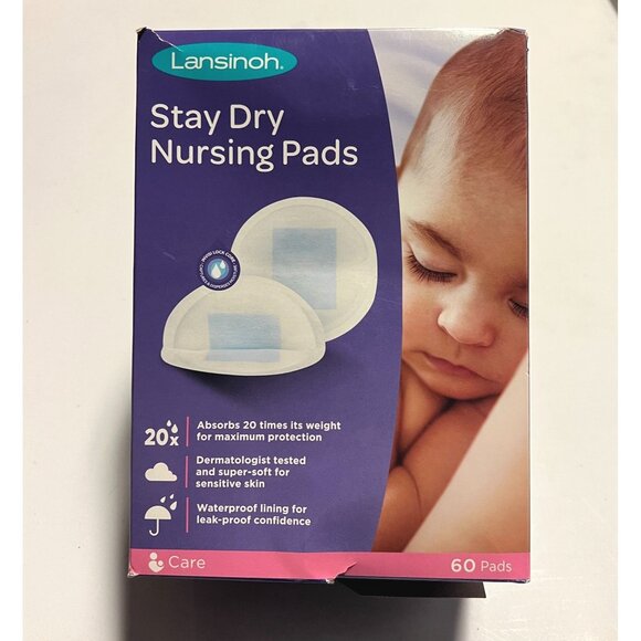 Lansinoh Stay Dry Disposable Nursing Pads 60ct - Picture 1 of 16
